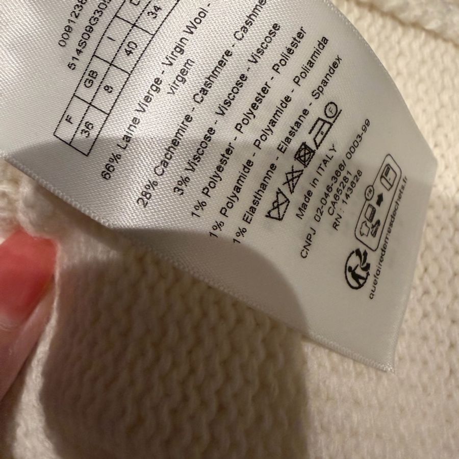 Christian Dior 迪奧上衣 cashmere 羊毛針織 幸運星 奶油白 聖誕特別款短袖上衣-9