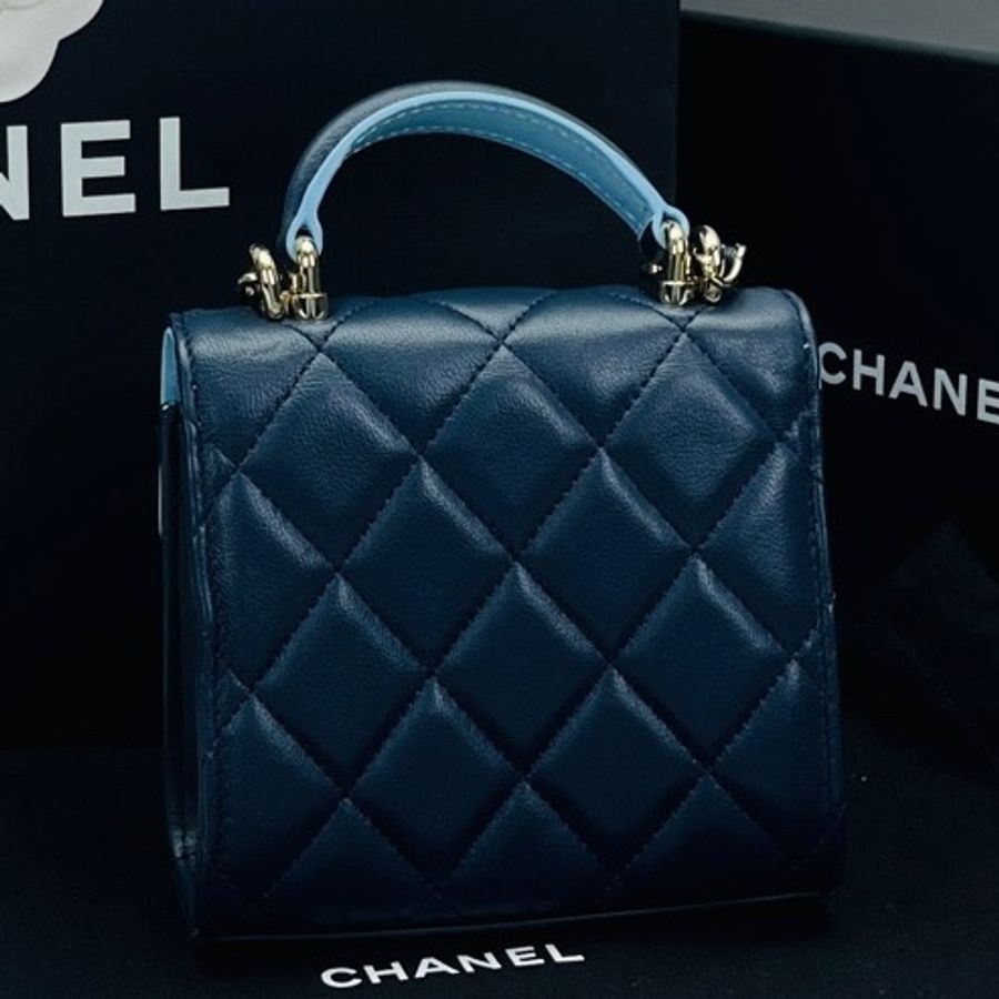 香奈兒Chanel 深藍色金扣高級工坊系列Trendy mini-1