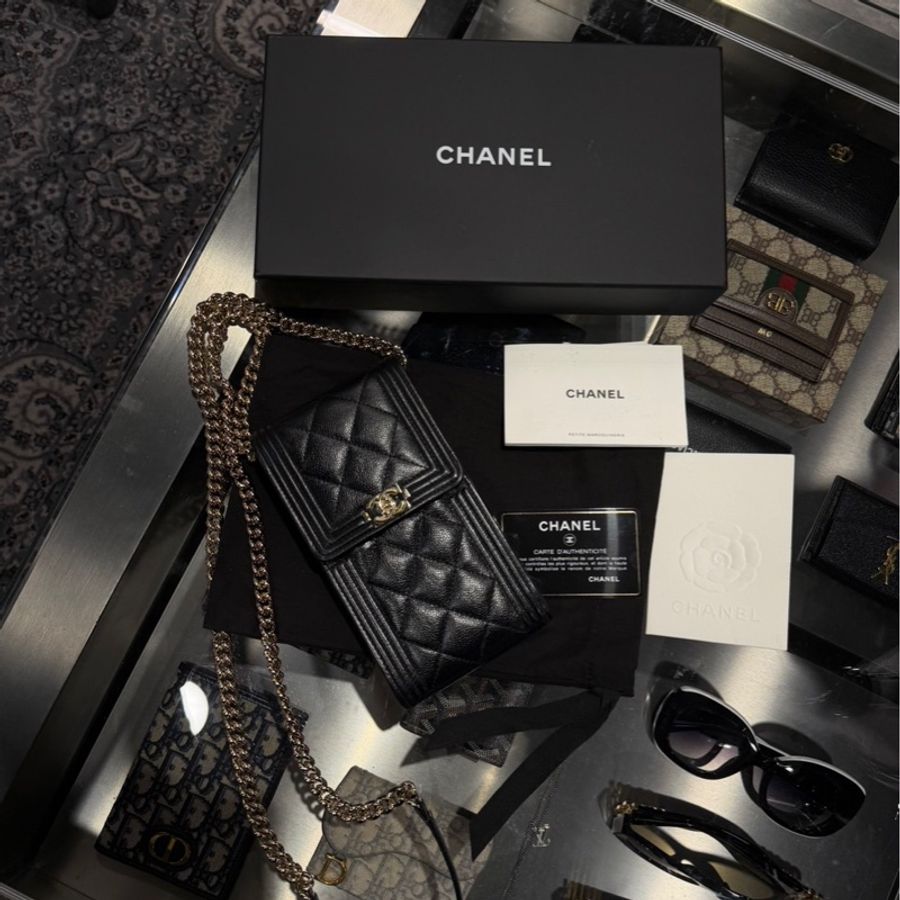 超便宜🌟Chanel LeBoy 手機包 荔枝牛皮|Classic Trend CT精品|台北東區實體-1