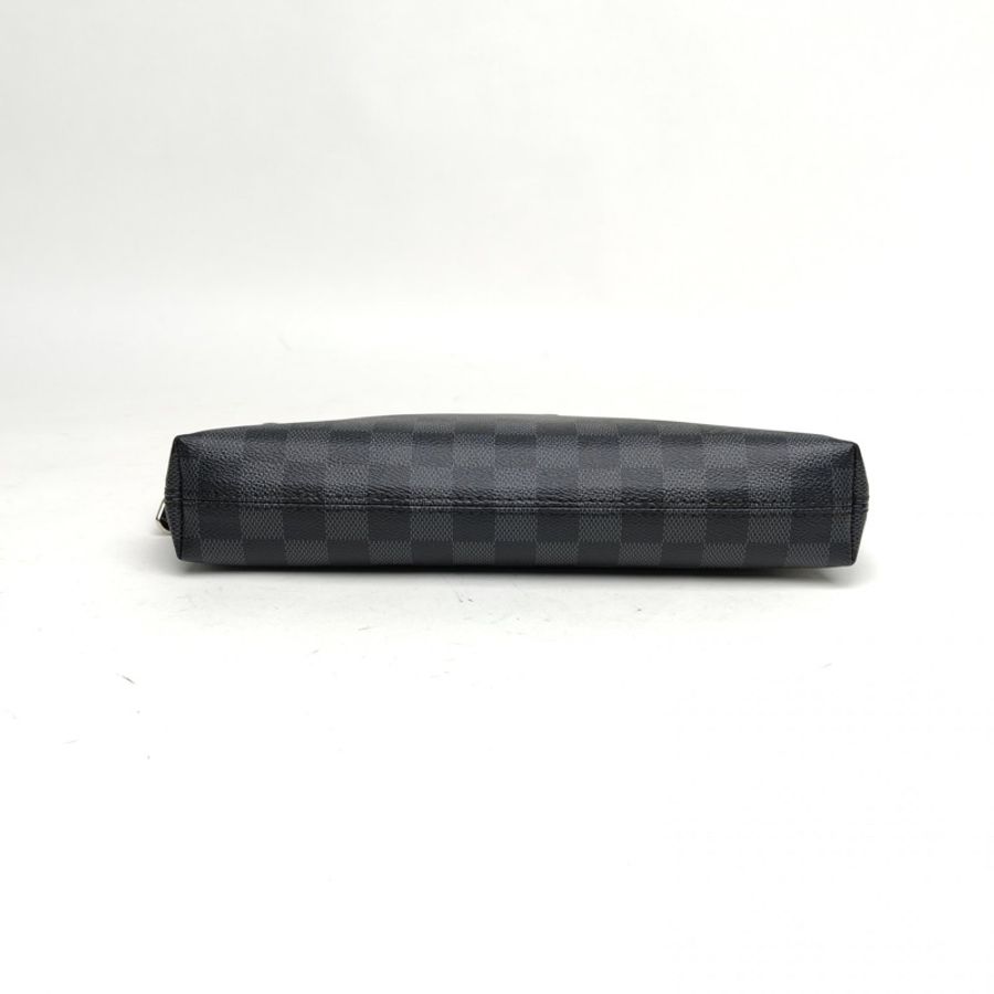 LOUIS VUITTON 黑棋格PVC2020拉鏈手拿包-3