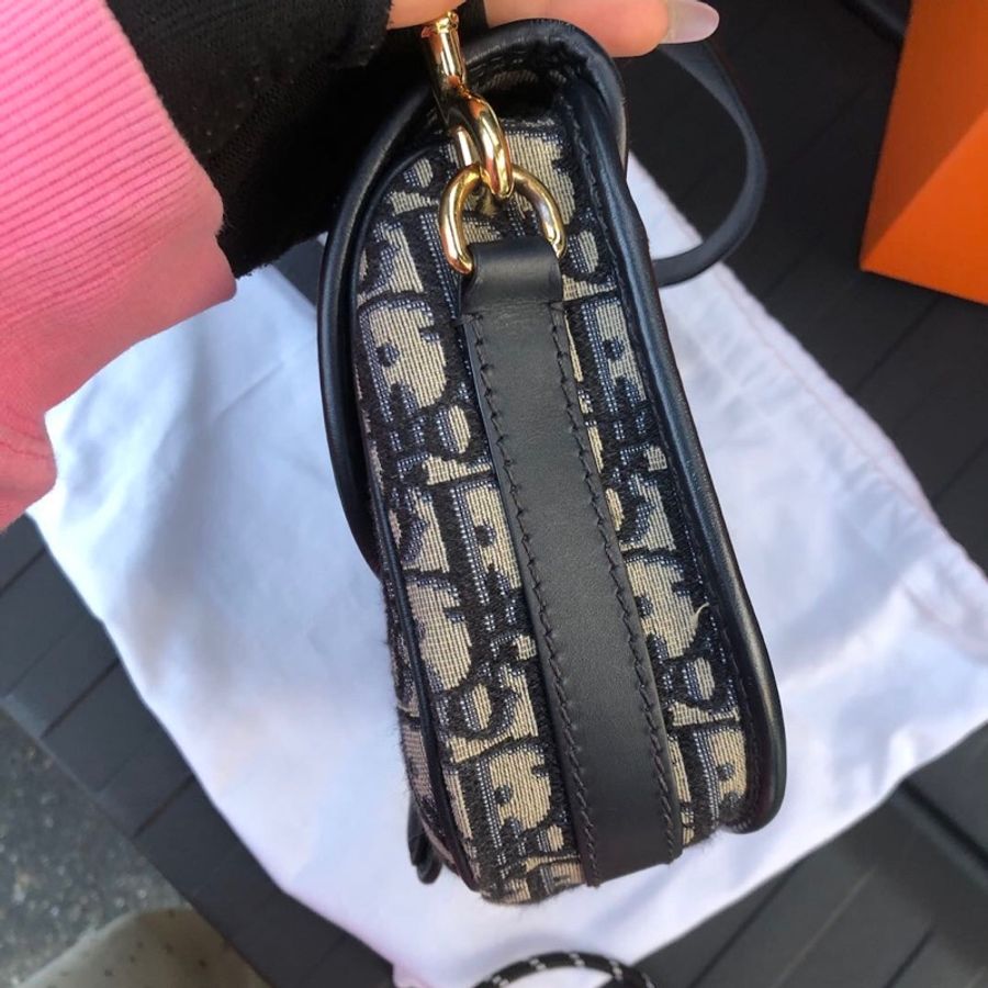 Dior 迪奧 bobby 新月 老花 中號 腋下斜挎包 肩帶可調節 芯片款-4