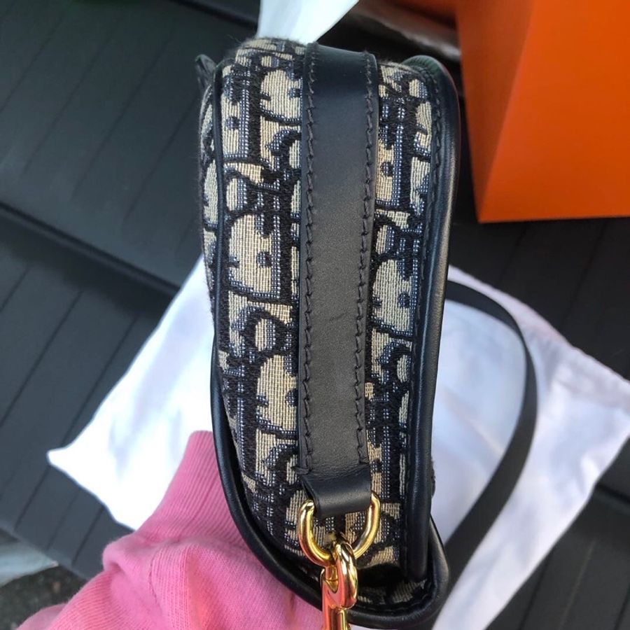 Dior 迪奧 bobby 新月 老花 中號 腋下斜挎包 肩帶可調節 芯片款-5