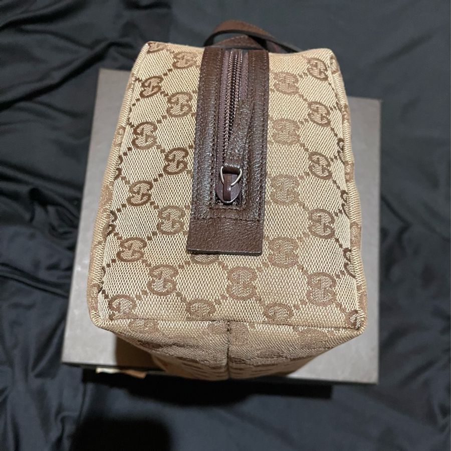 Gucci帆布經典老花手提包-20
