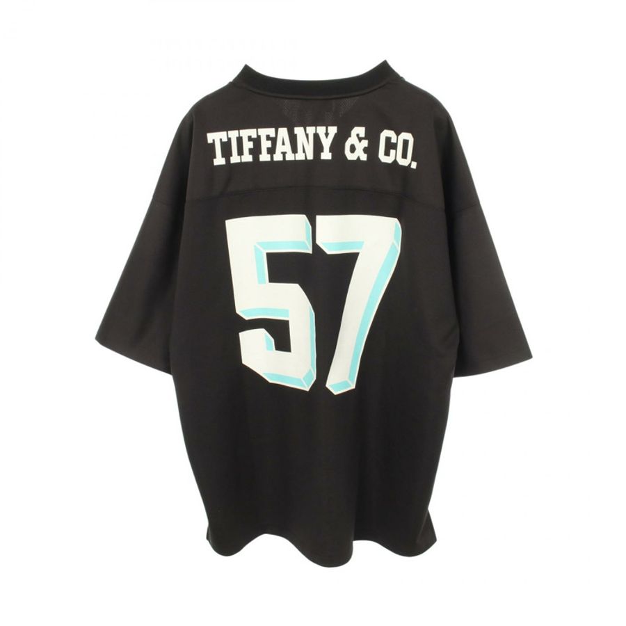 TIFFANY＆CO Mitchell & Ness T卹，聚酯材質，黑色/藍色，二手男士XXL碼-1