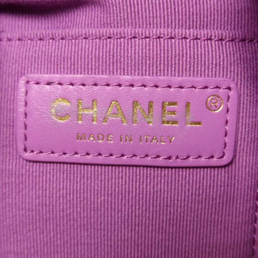 CHANEL 羊皮皮革Bucket Backpack鏈帶背包-5