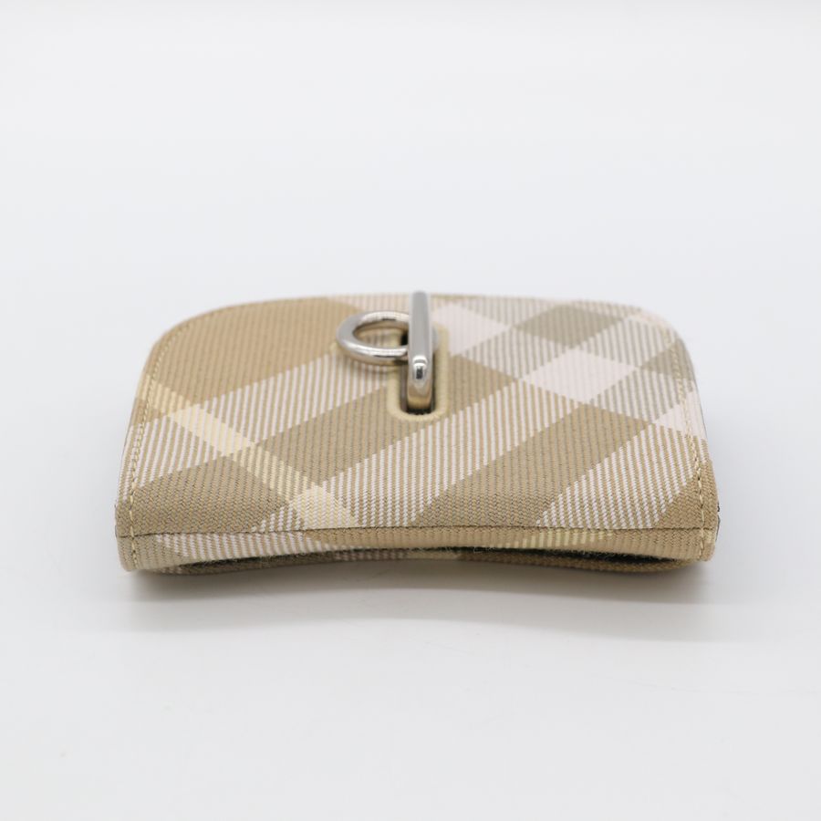 Burberry 博柏利 Rocking Horse 格紋 布面內皮革 卡其 三折短夾-4