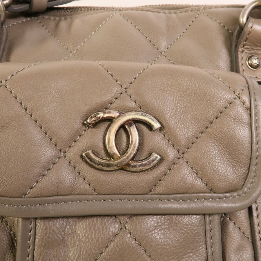 CHANEL 牛皮皮革2 Way Shoulder手挽肩背兩用袋-13