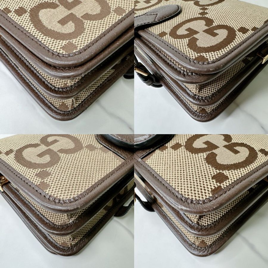 GUCCI Jumbo GG老花風琴包-8