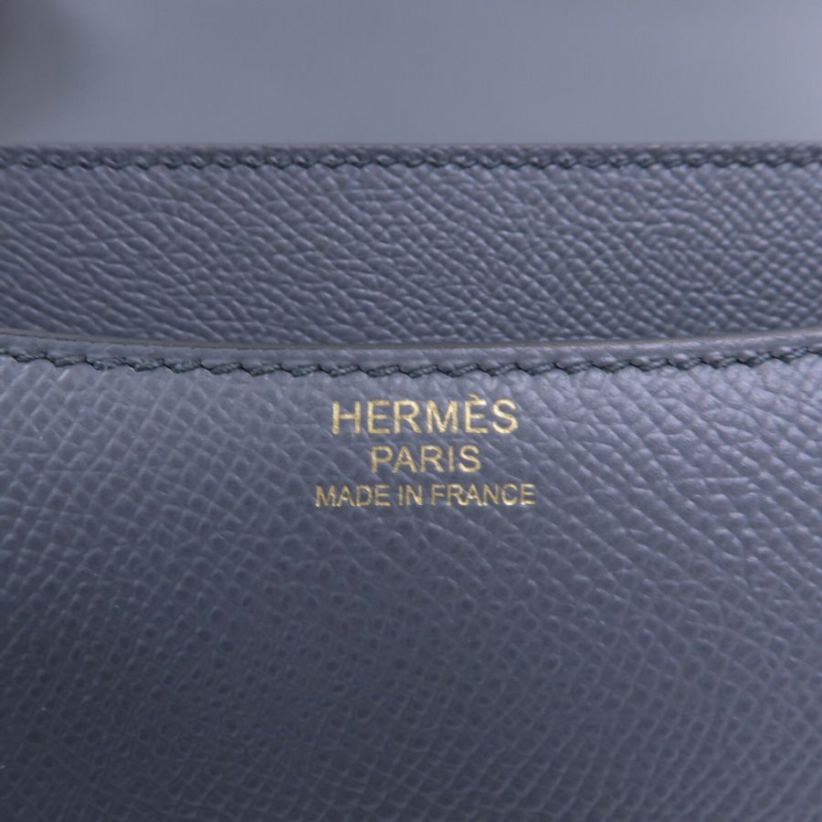 HERMES Epsom皮革Constance 24肩背袋Vert Amande-5