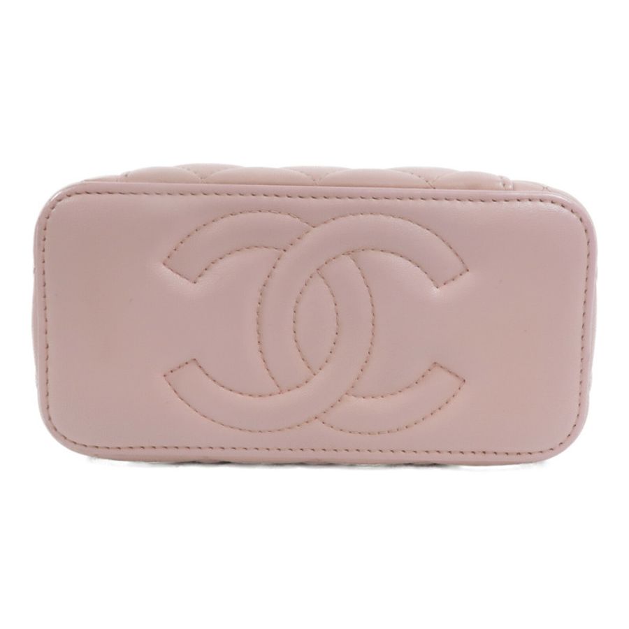 CHANEL 羊皮皮革Vanity Case鏈帶肩背袋-3