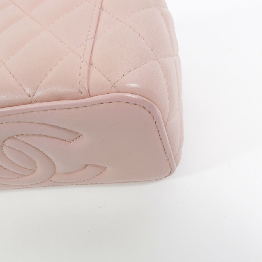 CHANEL 羊皮皮革Vanity Case鏈帶肩背袋-12