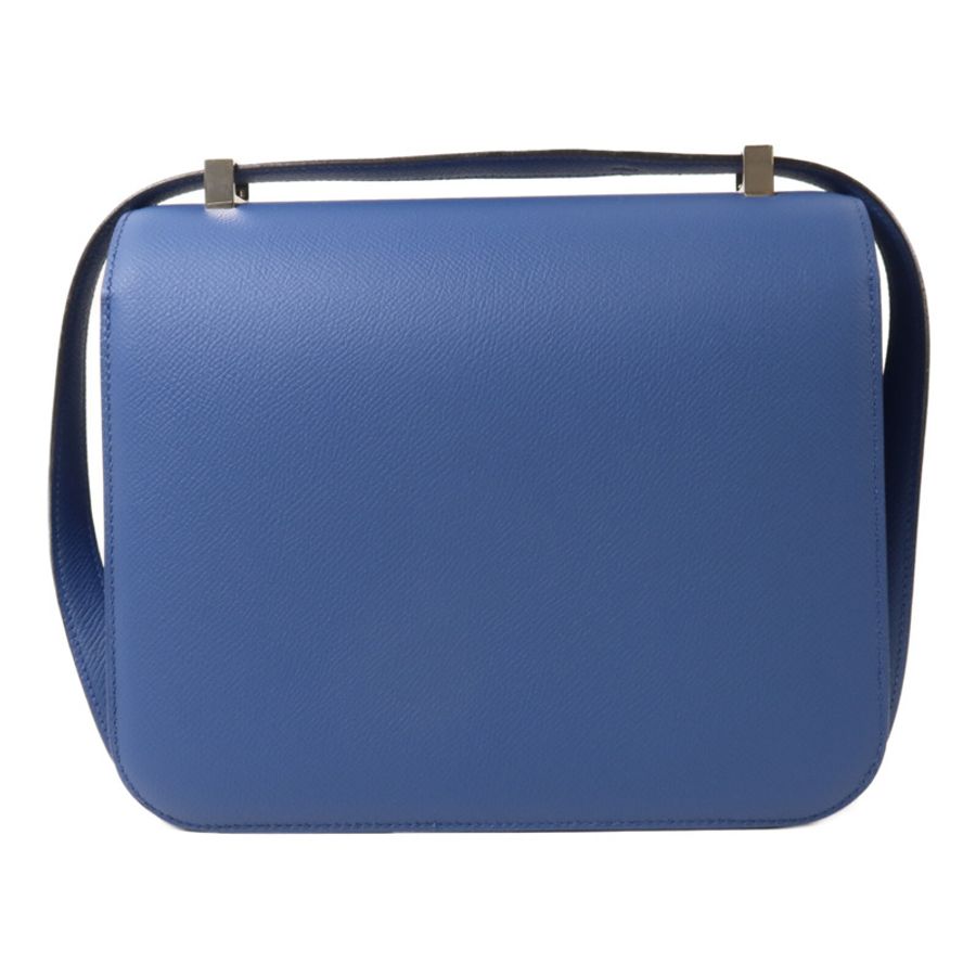 HERMES Epsom皮革Constance 24肩背袋Blue Agate/Gris Mouette-1