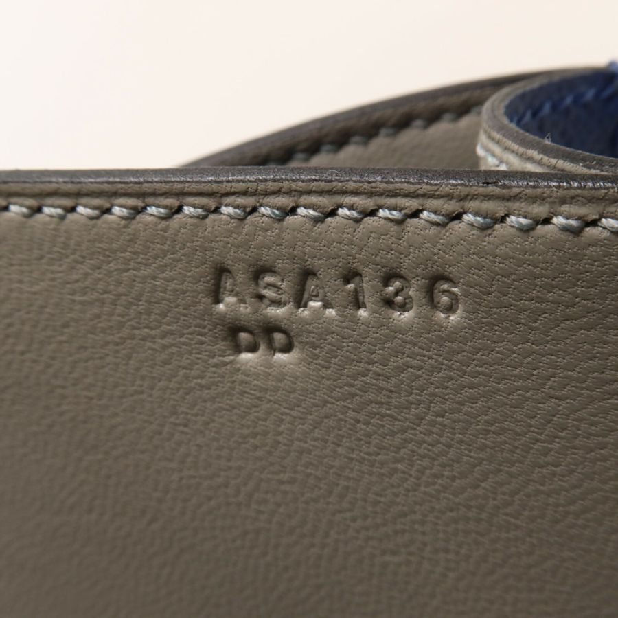HERMES Epsom皮革Constance 24肩背袋Blue Agate/Gris Mouette-6