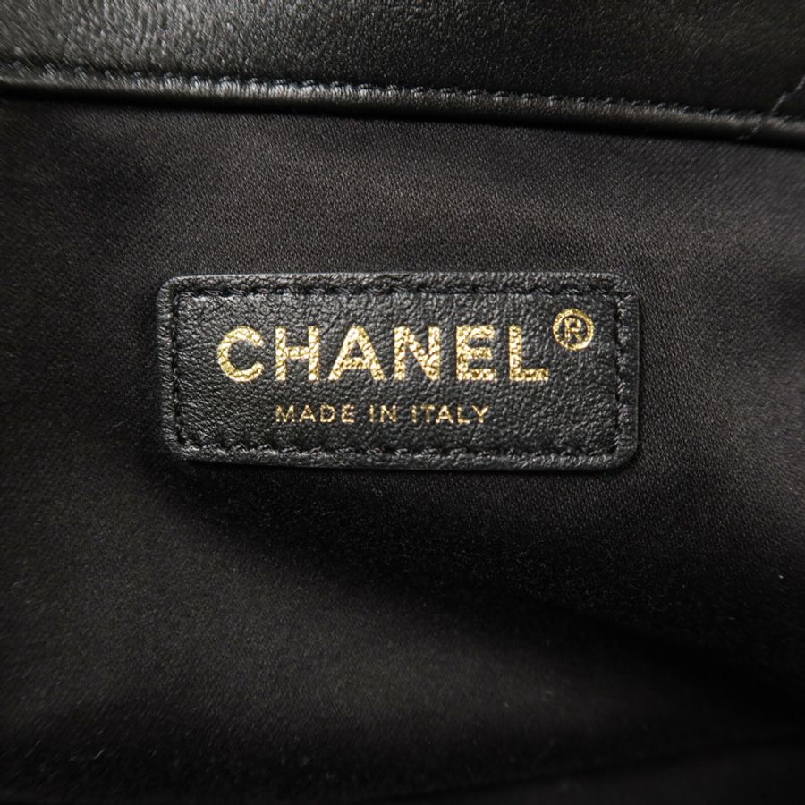 CHANEL 羊皮皮革25S Maxi Tote鏈帶手挽袋-5