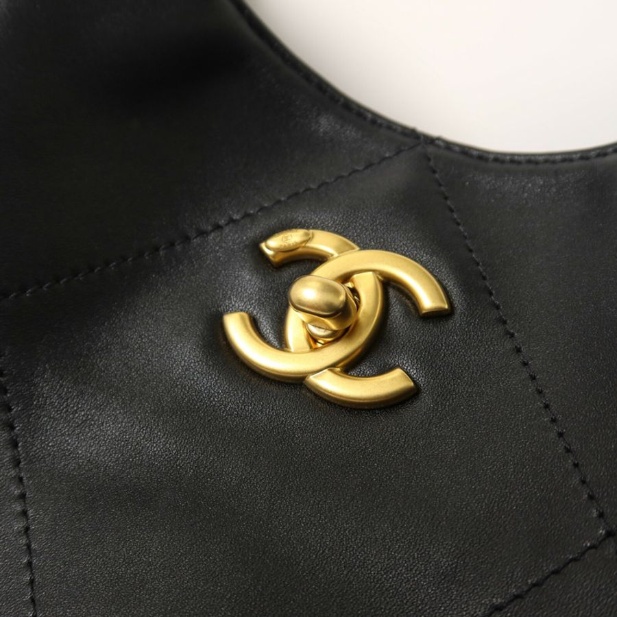 CHANEL 羊皮皮革25S Maxi Tote鏈帶手挽袋-9