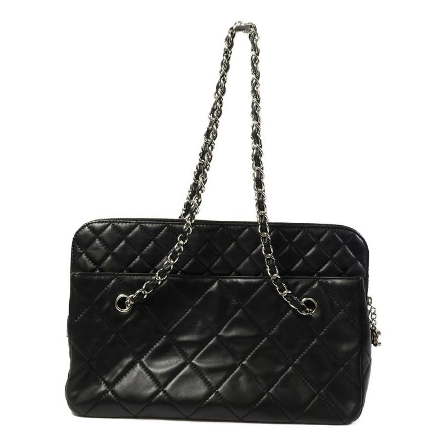 CHANEL 牛皮皮革Chain Shoulder鏈帶肩背袋-1