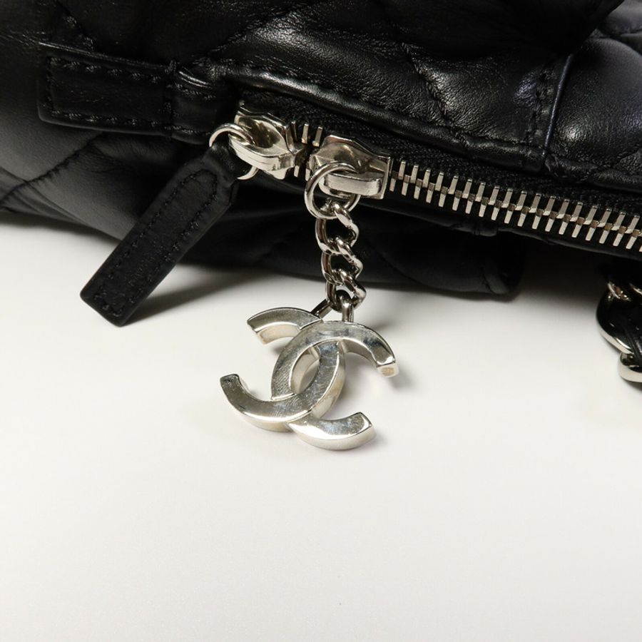 CHANEL 牛皮皮革Chain Shoulder鏈帶肩背袋-9