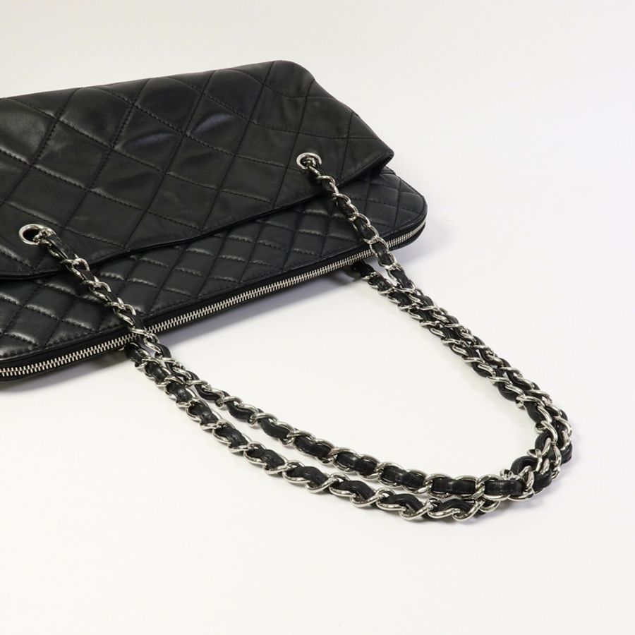 CHANEL 牛皮皮革Chain Shoulder鏈帶肩背袋-10
