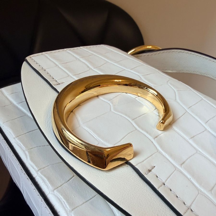 Chloe c bag 白色鱷魚皮  二手-1