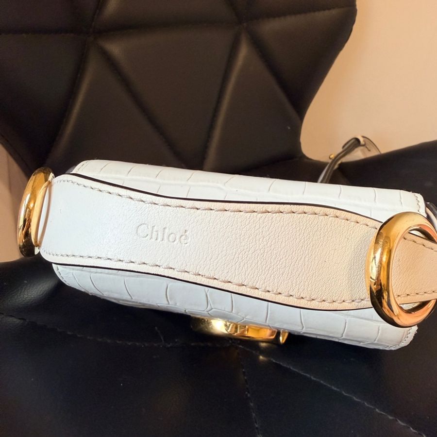 Chloe c bag 白色鱷魚皮  二手-2