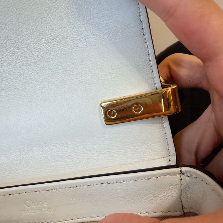 Chloe c bag 白色鱷魚皮  二手-12
