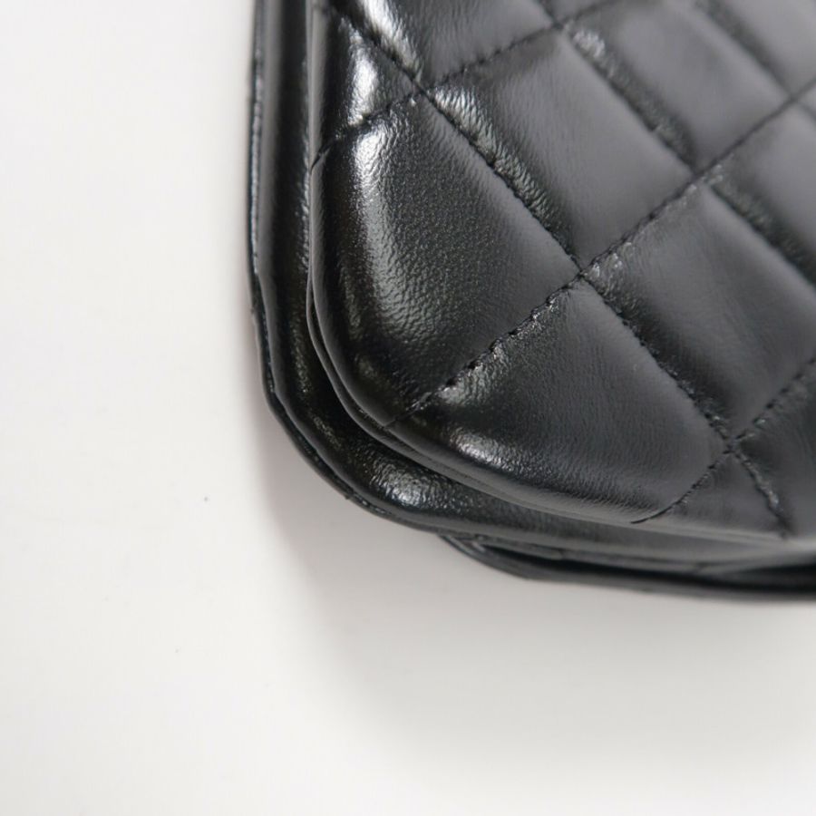 CHANEL 羊皮皮革Chain Shoulder鏈帶肩背袋-9