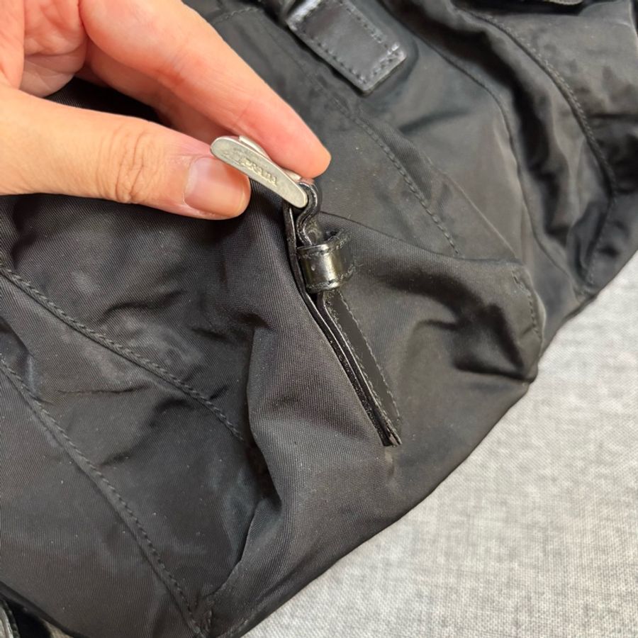 Prada 尼龍多用途 黑色雙肩包 背包-23