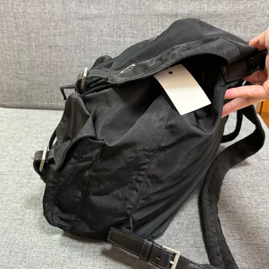 Prada 尼龍多用途 黑色雙肩包 背包-6