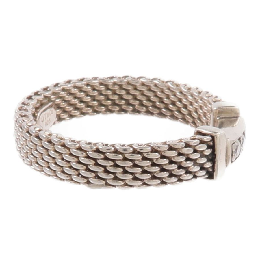 TIFFANY&CO 925純銀Triple Diamond鑽石戒指-3