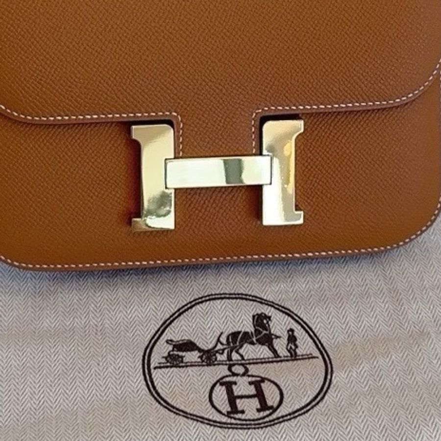 Hermes 愛馬仕 constance 康康 19 金棕銀扣 epsom皮 Y刻-6