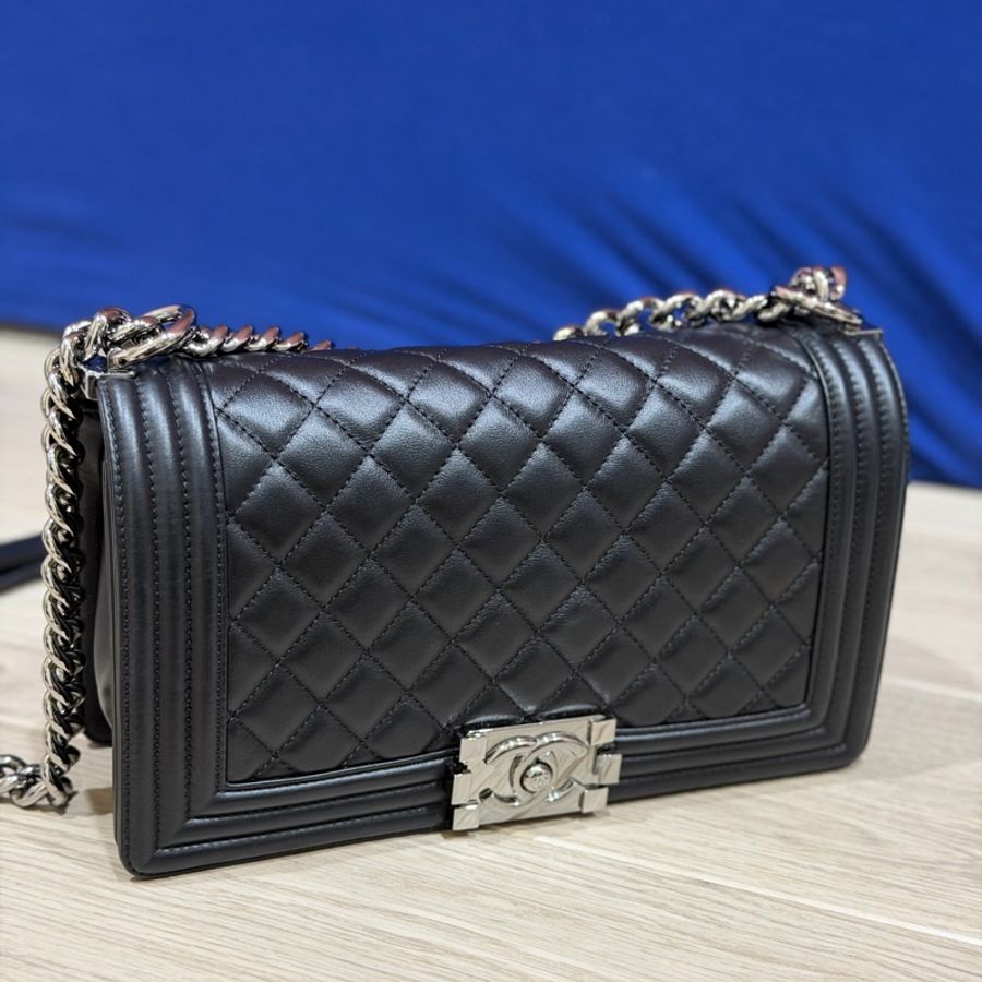 Chanel boy 25黑銀-0