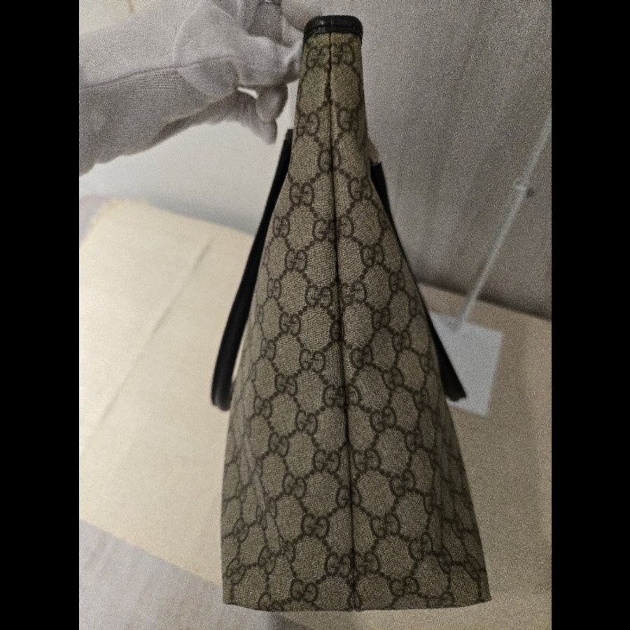 Gucci 古馳 GG logo 老花帆布拼皮革 托特包 肩背包 手提包-16