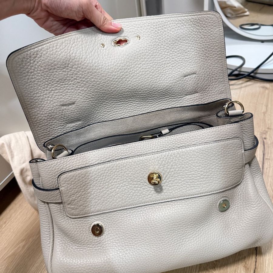 (全新) Mulberry Alexa 中款 超好看的粉筆白 米灰白-3