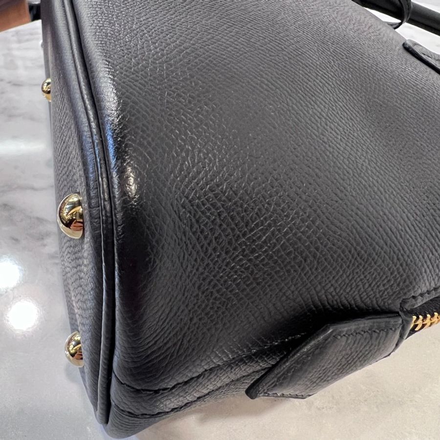 Hermes 89黑Epsom皮金釦Bolide25-6