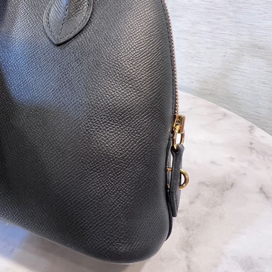 Hermes 89黑Epsom皮金釦Bolide25-19
