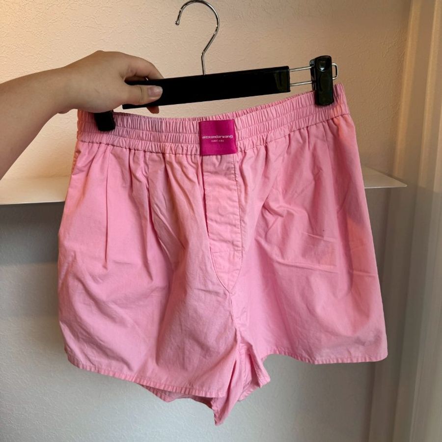 🤍超舒適 Alexander wang 粉色運動短褲-0