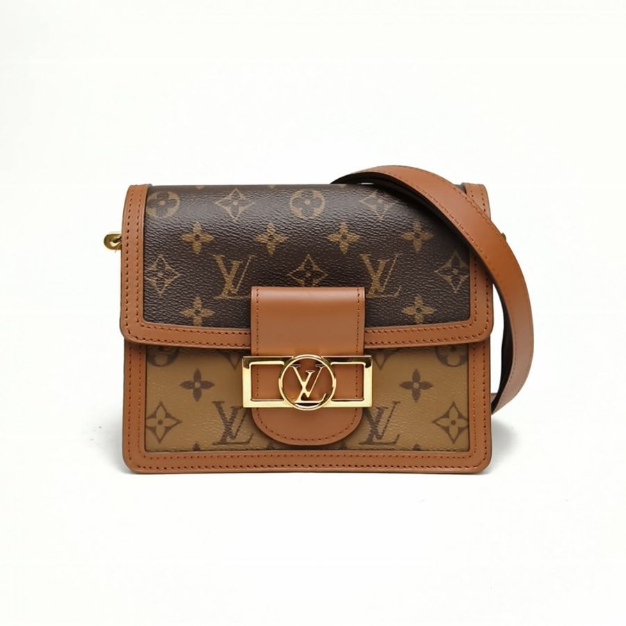 LOUIS VUITTON Dauphine達芙妮Mini20老花PVC晶片肩背包-0