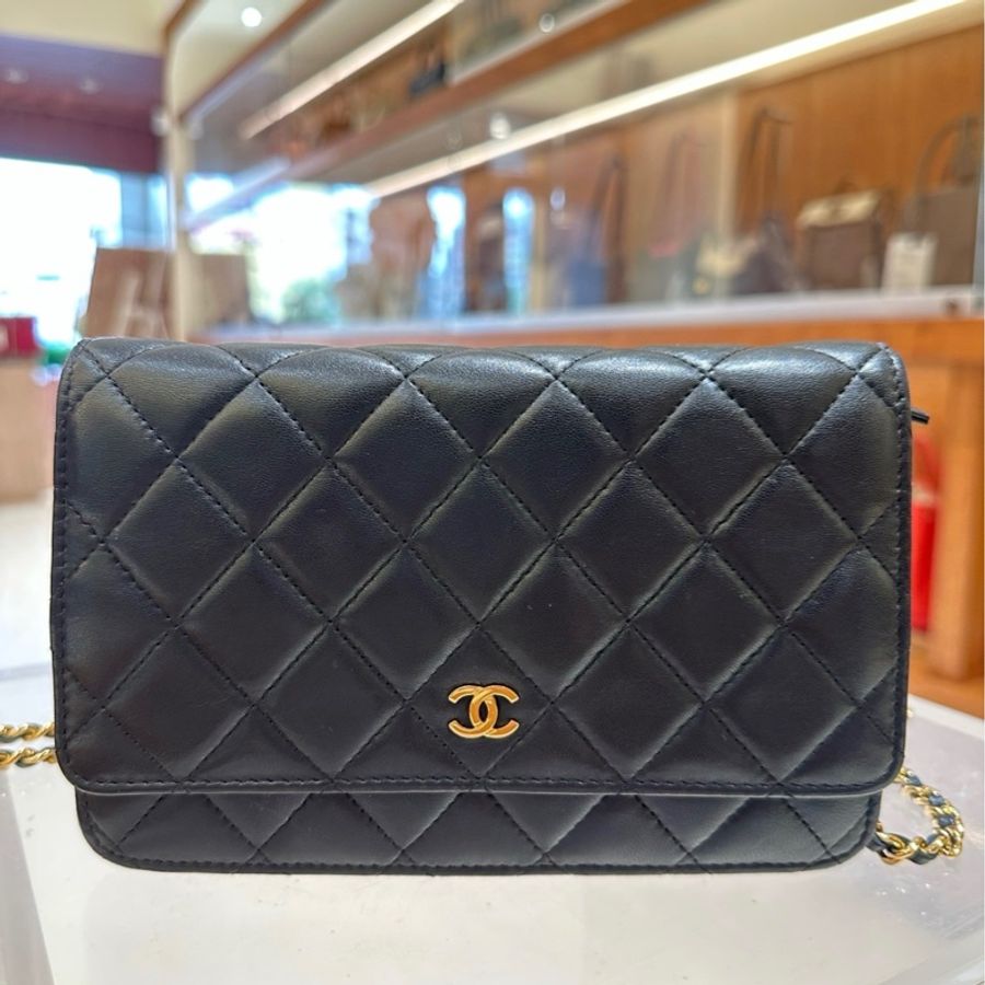 #買到賺到 經典款 氣質女孩必備 香奈兒 Chanel WOC 羊皮鏈條包-10