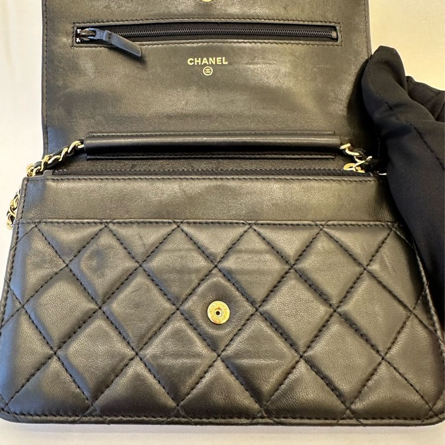#買到賺到 經典款 氣質女孩必備 香奈兒 Chanel WOC 羊皮鏈條包-9