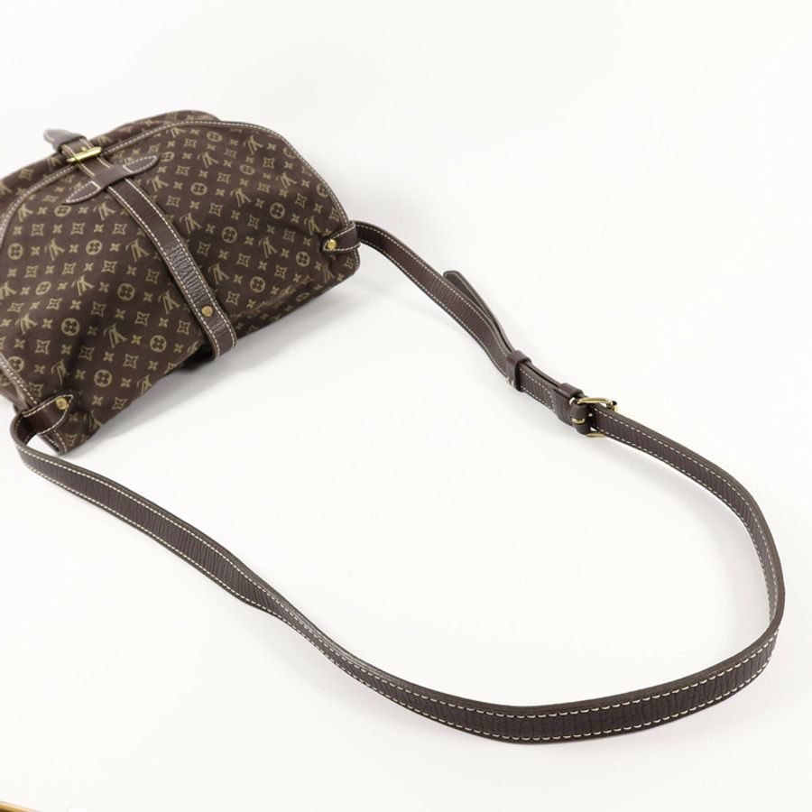 LOUIS VUITTON Monogram Mini Lin Saumur 30肩背袋-9
