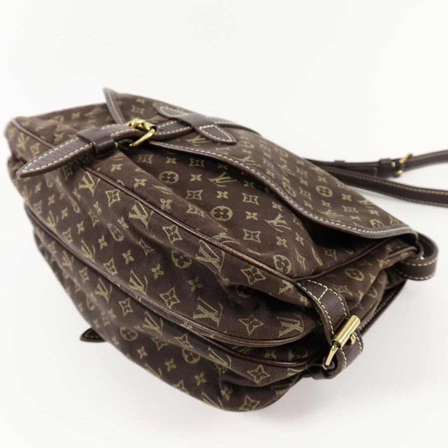 LOUIS VUITTON Monogram Mini Lin Saumur 30肩背袋-10