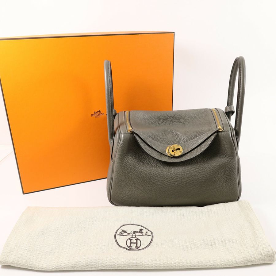 HERMES Clemence皮革Lindy 26手挽肩背兩用袋-13