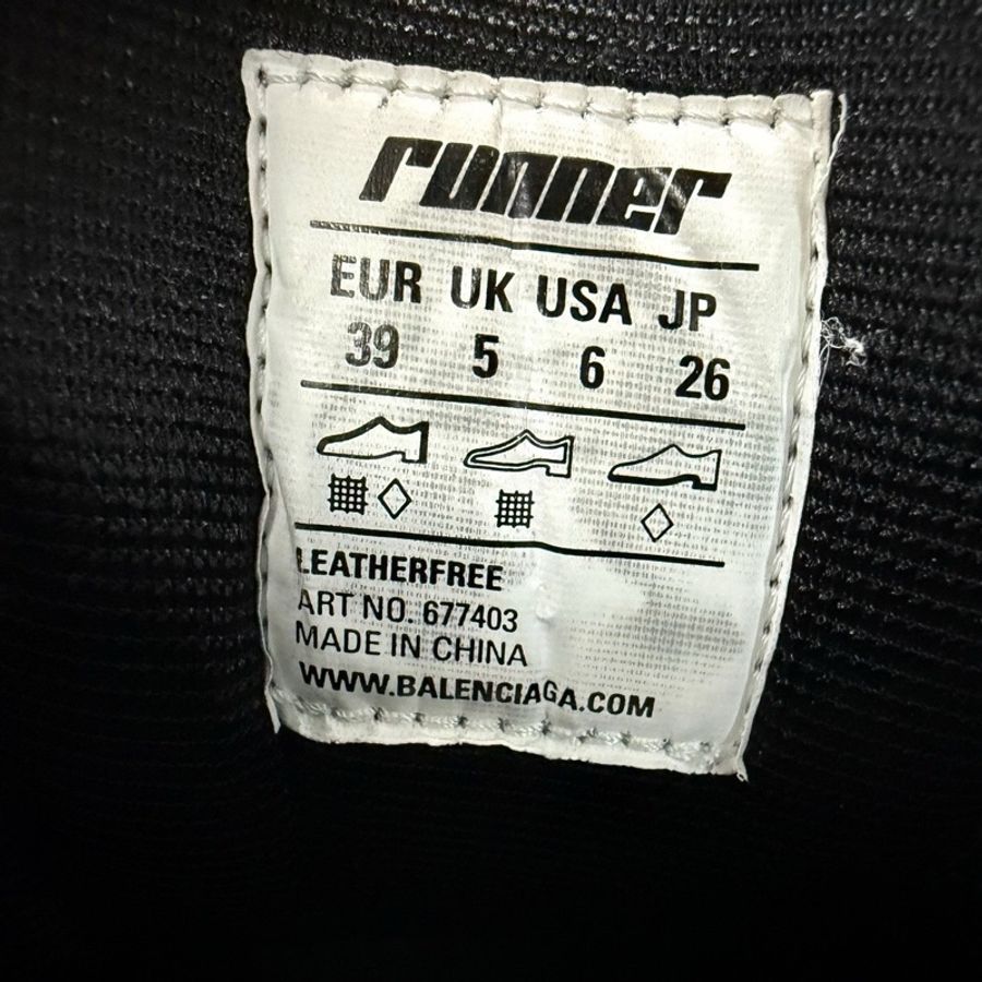 Balenciaga巴黎世家 Runner 黑色漆皮 男款 黑色39碼-5