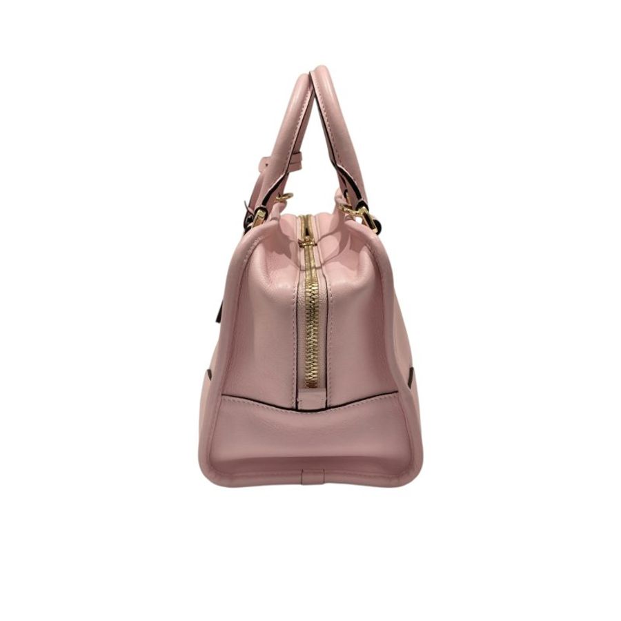 LOEWE 羅威 AMAZONA 28 手提斜背包 牛皮 粉色 金釦-3