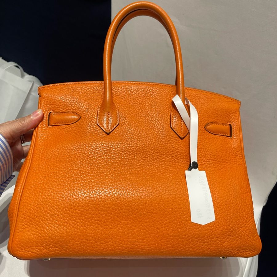✨Hermès Birkin 30 愛馬仕橙 Togo皮|金扣|圈O刻 1985 Vintage-1