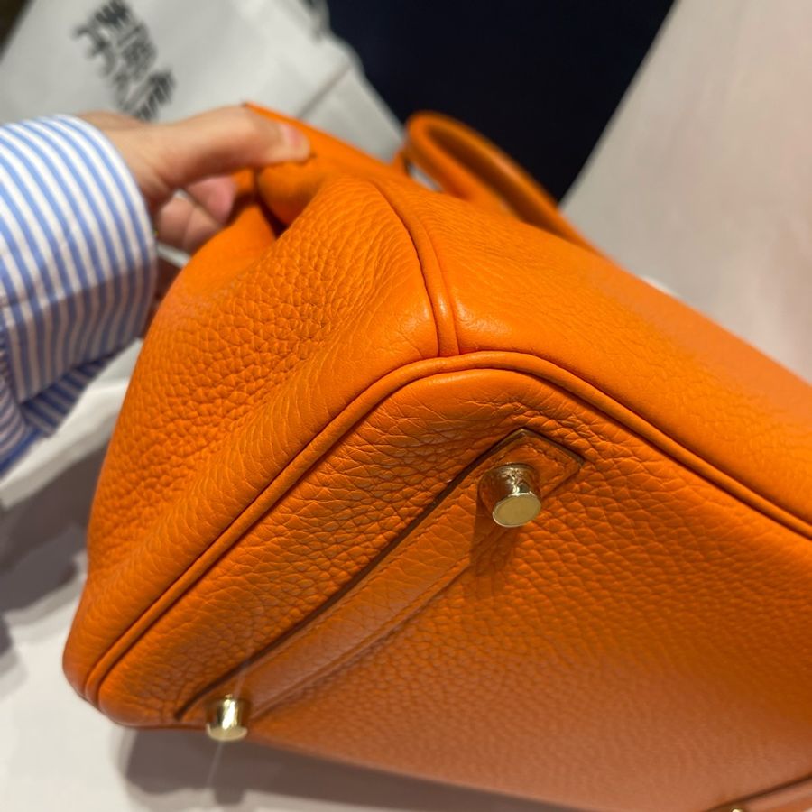 ✨Hermès Birkin 30 愛馬仕橙 Togo皮|金扣|圈O刻 1985 Vintage-2