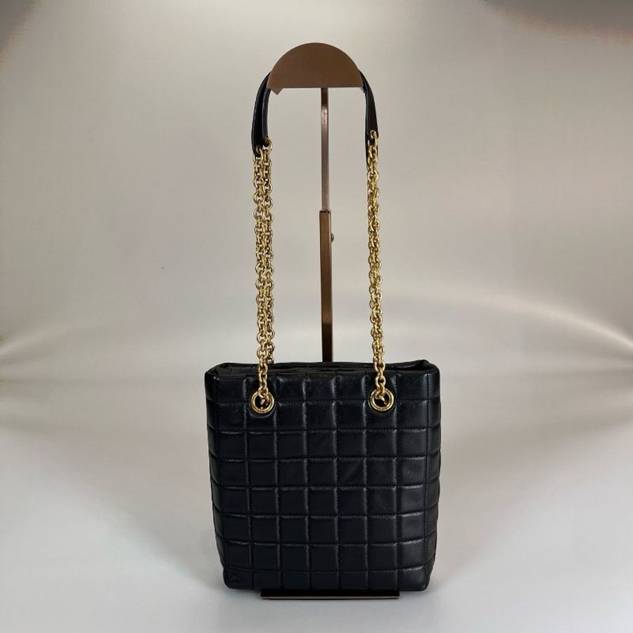 YSL 764051 黑羊皮方塊包-1