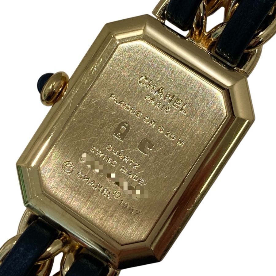 CHANEL 香奈兒 H0001 PREMIERE 方糖 精鋼鍍金 金色 石英錶 SIZE M-2