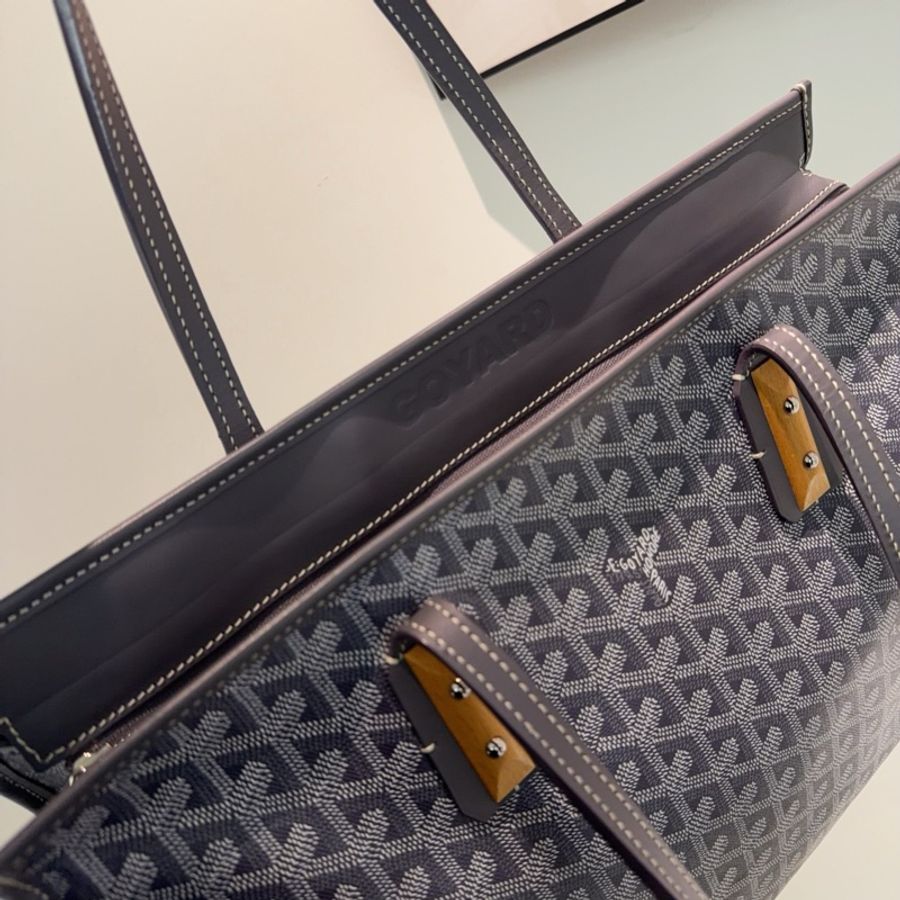 99新🆕Goyard 戈雅灰色老花tote單肩包手提包 ✅正品-3