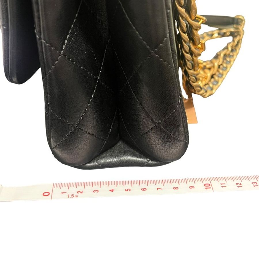 CHANEL Logo Letters Handle 菱格紋鏈條肩背包 5-529-15